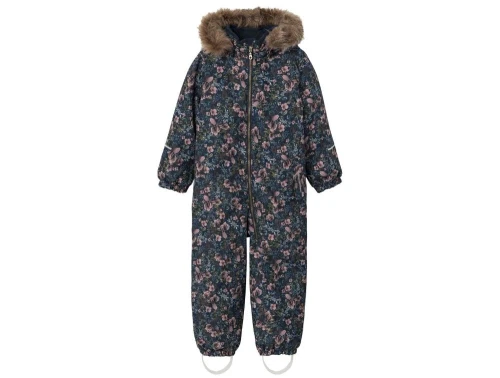 Name It dark sapphire blomstret flyverdragt